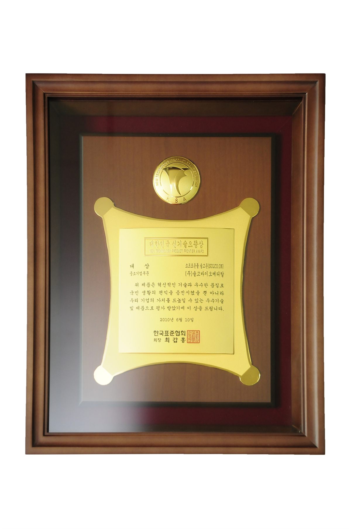 2010 대한민국 신기술으뜸상 대상수상